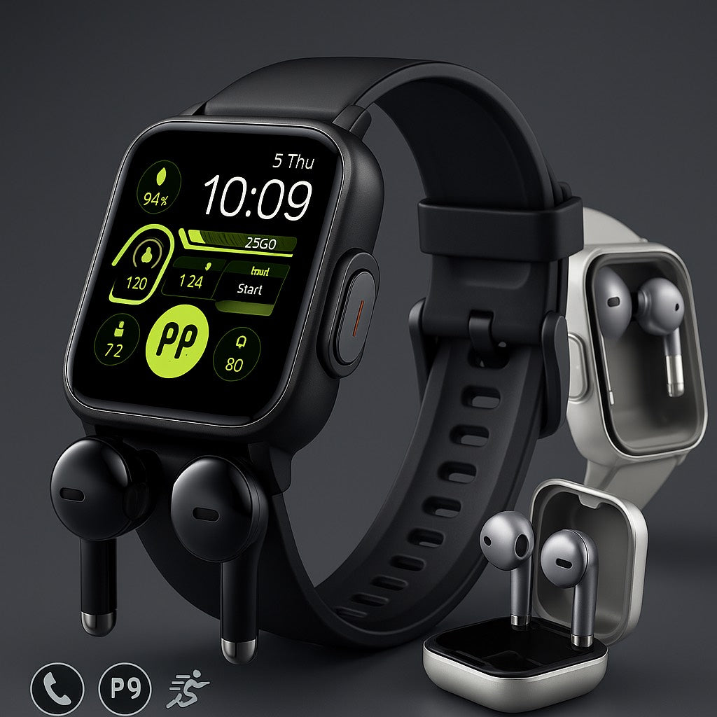 2 in 1 Smartwatch with build in earphones