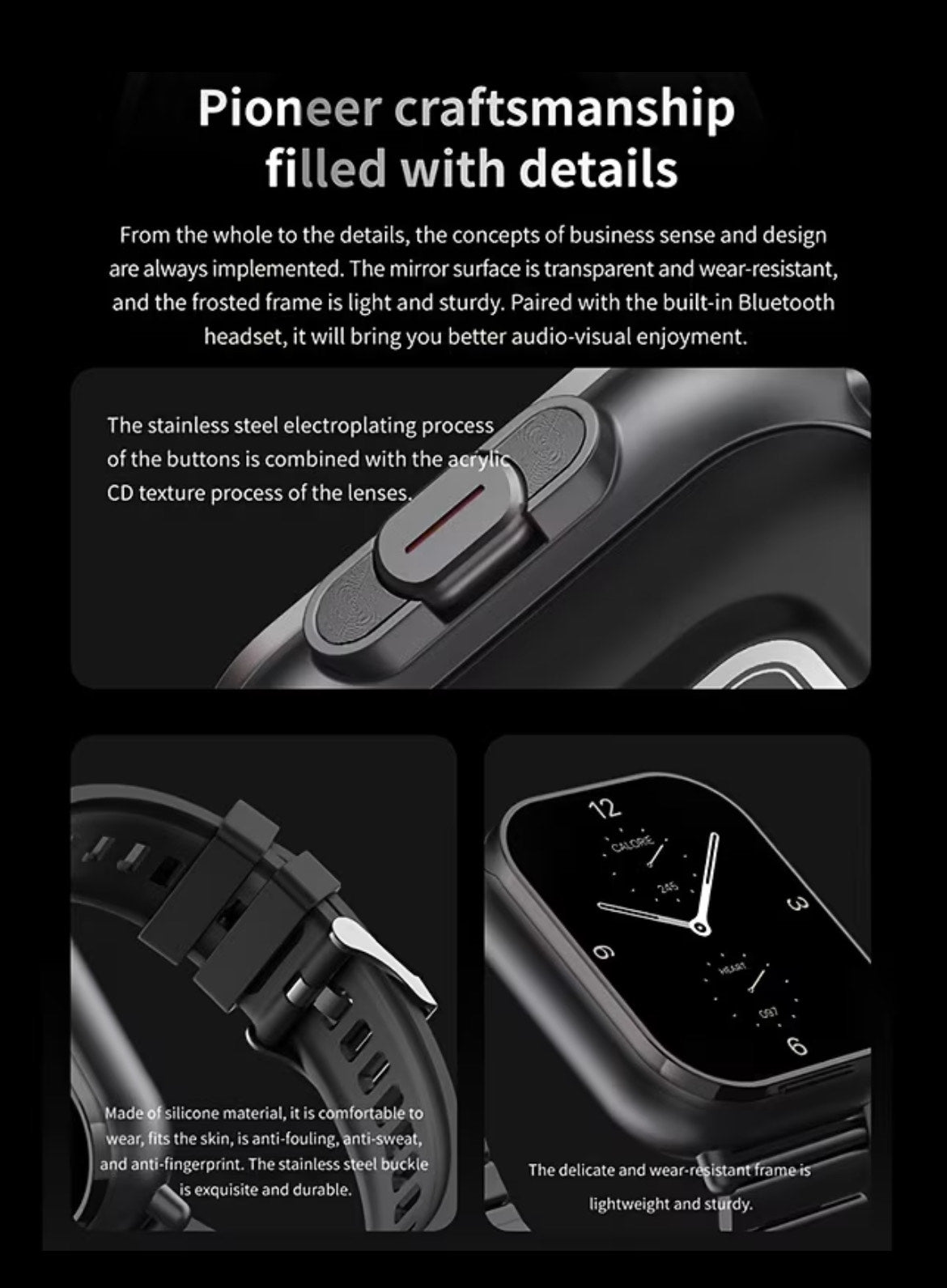 2 in 1 Smartwatch with build in earphones