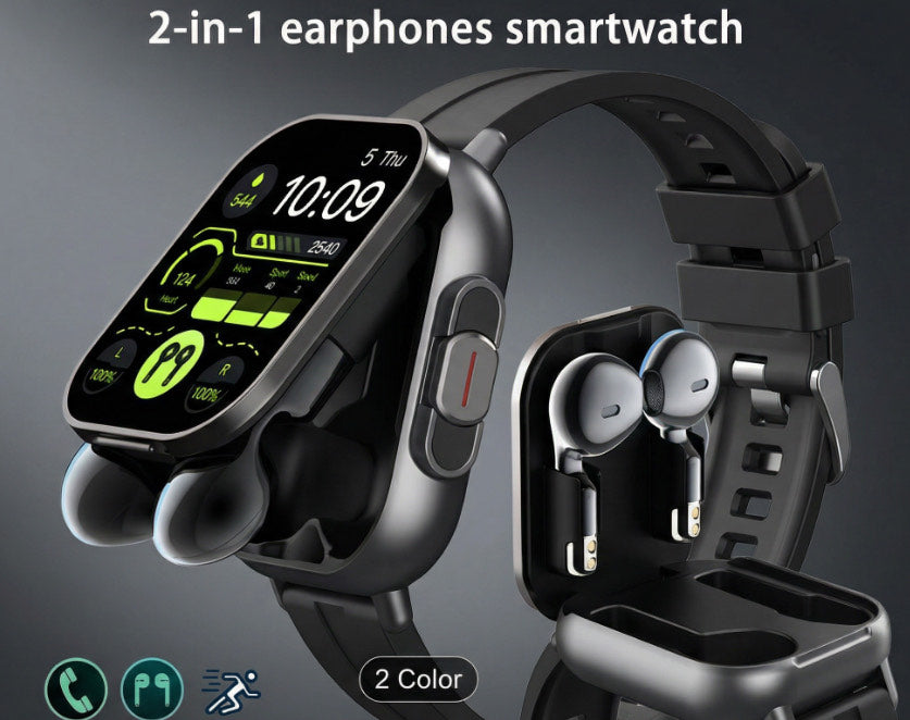 2 in 1 Smartwatch with build in earphones